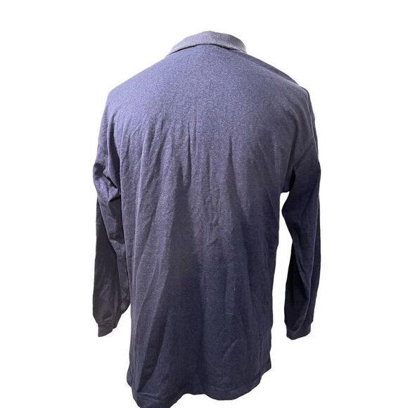 VTG JNCO JEANS Men's Long Sleeve Polo Shirt Gray Blue Striped Zipper USA Size 2 - Picture 7 of 7